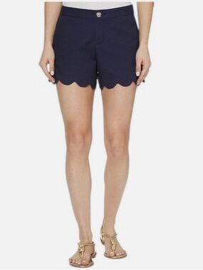 Lilly Pulitzer Navy Scalloped Hem Women’s Shorts